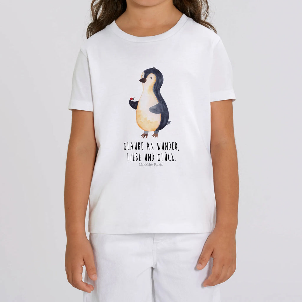 Organic Kinder T-Shirt Pinguin Marienkäfer Kinder T-Shirt, Kinder T-Shirt Mädchen, Kinder T-Shirt Jungen, Pinguin, Pinguine, Marienkäfer, Liebe, Wunder, Glück, Freude, Lebensfreude