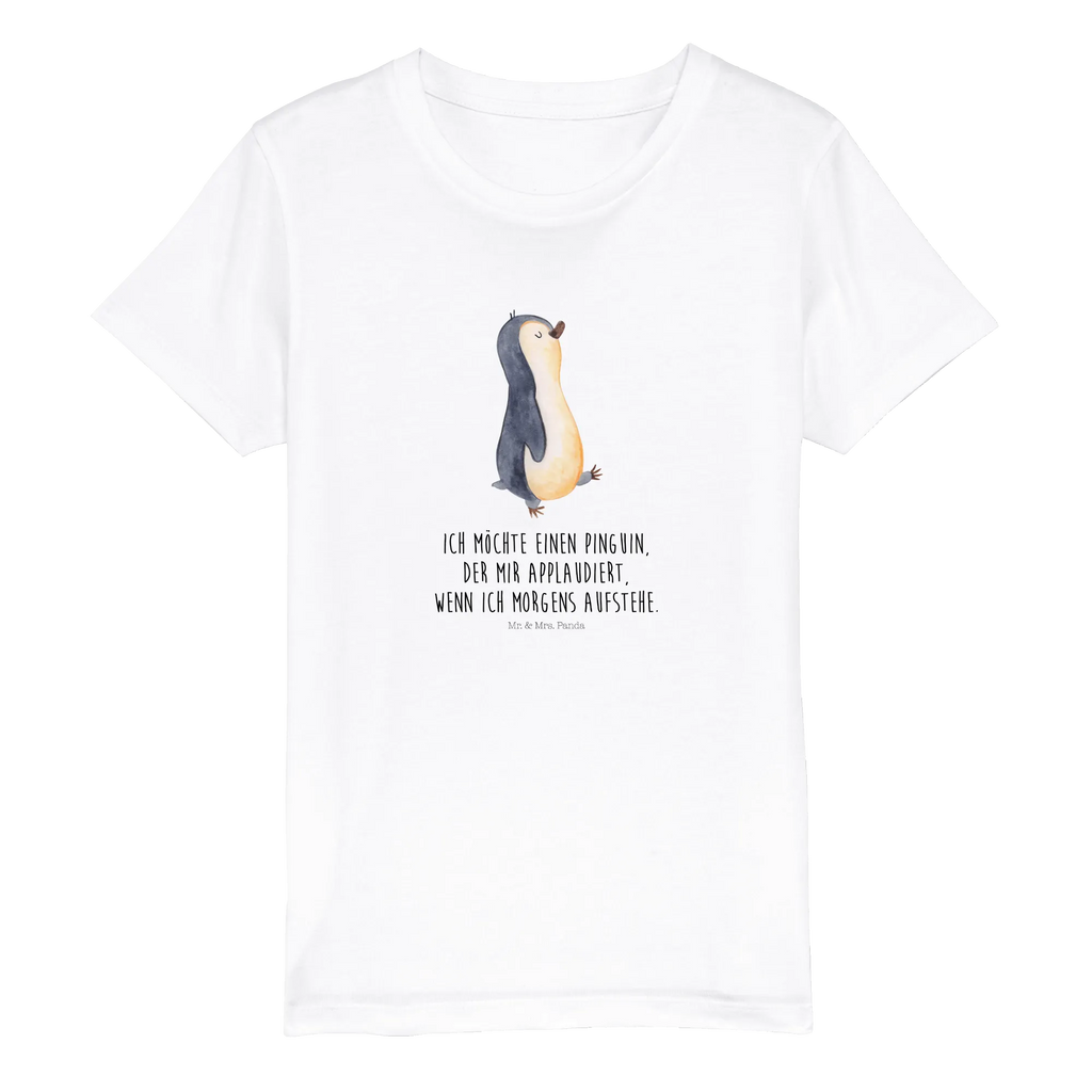 Organic Kinder T-Shirt Pinguin marschieren Kinder T-Shirt, Kinder T-Shirt Mädchen, Kinder T-Shirt Jungen, Pinguin, Pinguine, Frühaufsteher, Langschläfer, Bruder, Schwester, Familie