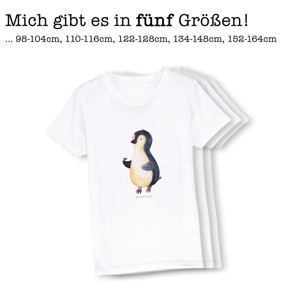 Organic Kinder T-Shirt Pinguin Marienkäfer Kinder T-Shirt, Kinder T-Shirt Mädchen, Kinder T-Shirt Jungen, Pinguin, Pinguine, Marienkäfer, Liebe, Wunder, Glück, Freude, Lebensfreude