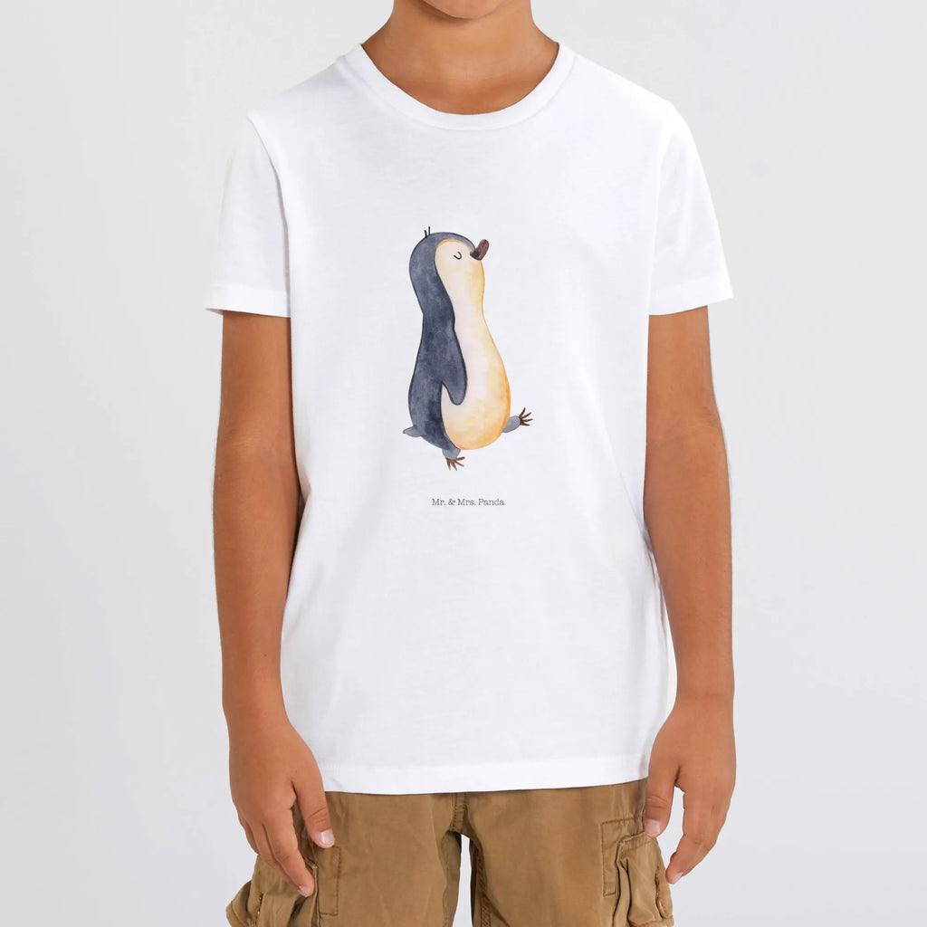 Organic Kinder T-Shirt Pinguin marschieren Kinder T-Shirt, Kinder T-Shirt Mädchen, Kinder T-Shirt Jungen, Pinguin, Pinguine, Frühaufsteher, Langschläfer, Bruder, Schwester, Familie