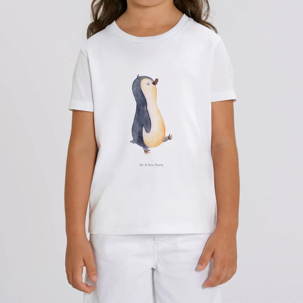 Organic Kinder T-Shirt Pinguin marschieren Kinder T-Shirt, Kinder T-Shirt Mädchen, Kinder T-Shirt Jungen, Pinguin, Pinguine, Frühaufsteher, Langschläfer, Bruder, Schwester, Familie