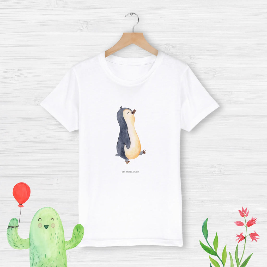 Organic Kinder T-Shirt Pinguin marschieren Kinder T-Shirt, Kinder T-Shirt Mädchen, Kinder T-Shirt Jungen, Pinguin, Pinguine, Frühaufsteher, Langschläfer, Bruder, Schwester, Familie