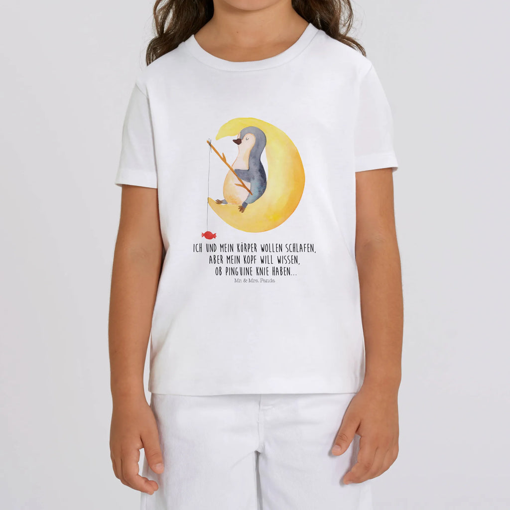 Organic Kinder T-Shirt Pinguin Mond Kinder T-Shirt, Kinder T-Shirt Mädchen, Kinder T-Shirt Jungen, Pinguin, Pinguine, Spruch, schlafen, Nachtruhe, Einschlafen, Schlafzimmer, Schlafstörungen, Gästezimmer