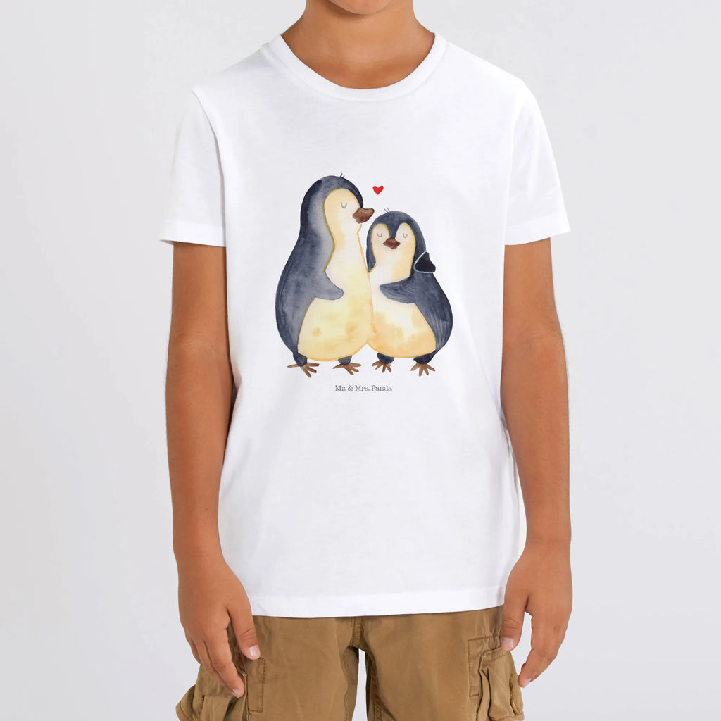 Organic Kinder T-Shirt Pinguin umarmen Kinder T-Shirt, Kinder T-Shirt Mädchen, Kinder T-Shirt Jungen, Pinguin, Liebe, Liebespaar, Liebesbeweis, Liebesgeschenk, Verlobung, Jahrestag, Hochzeitstag, Hochzeit, Hochzeitsgeschenk