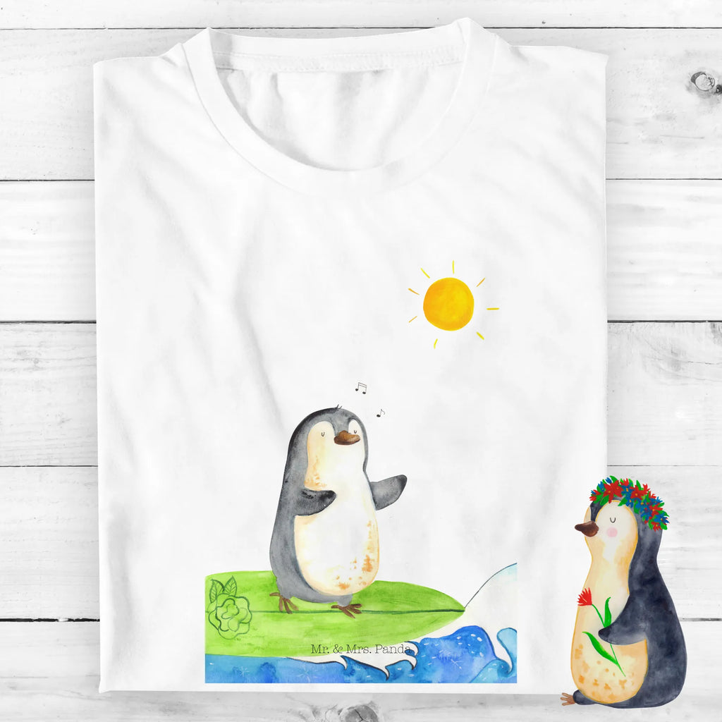 Organic Kinder T-Shirt Pinguin Surfer Kinder T-Shirt, Kinder T-Shirt Mädchen, Kinder T-Shirt Jungen, Pinguin, Pinguine, surfen, Surfer, Hawaii, Urlaub, Wellen, Wellen reiten, Portugal