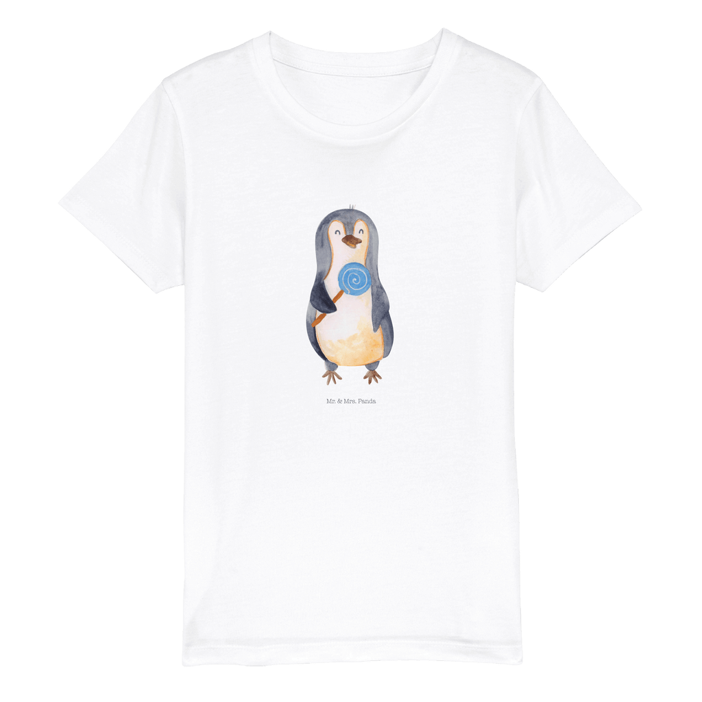 Organic Kinder T-Shirt Pinguin Lolli Kinder T-Shirt, Kinder T-Shirt Mädchen, Kinder T-Shirt Jungen, Pinguin, Pinguine, Lolli, Süßigkeiten, Blödsinn, Spruch, Rebell, Gauner, Ganove, Rabauke