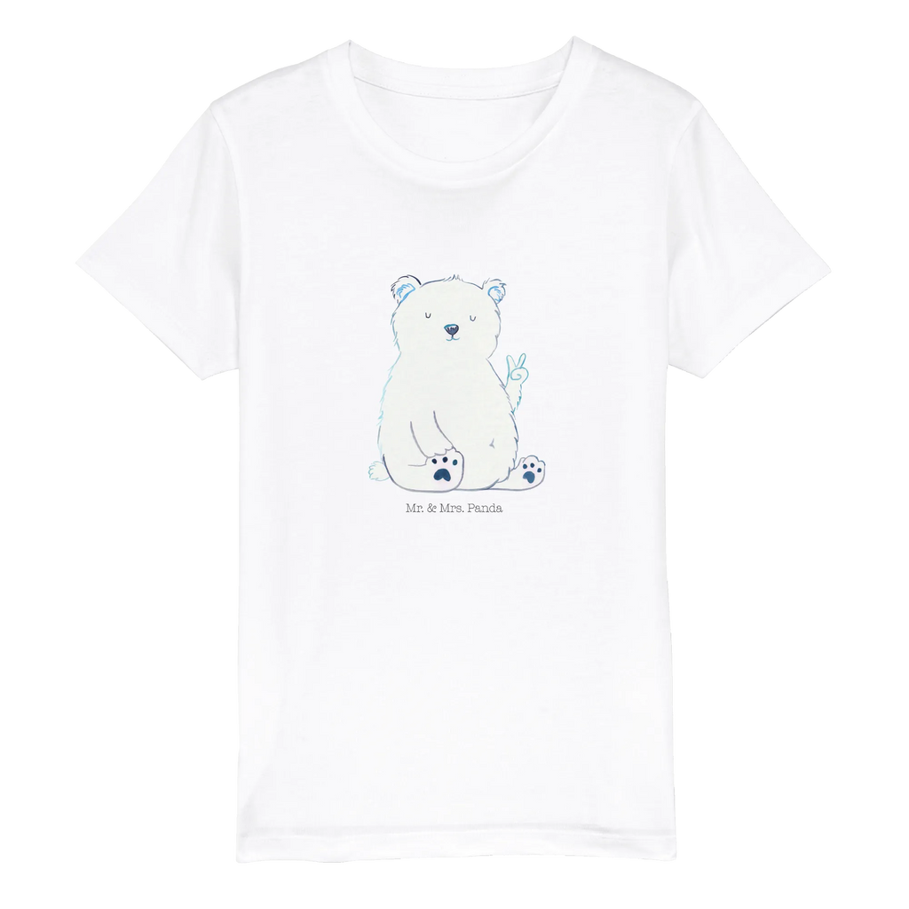 Organic Kinder T-Shirt Eisbär Faul Kinder T-Shirt, Kinder T-Shirt Mädchen, Kinder T-Shirt Jungen, Bär, Teddy, Teddybär, Eisbär, Nordpol, Faul, Entspannen, Relaxen, Büro, Arbeit, Bürojob, Arbeitsplatz, Homeoffice