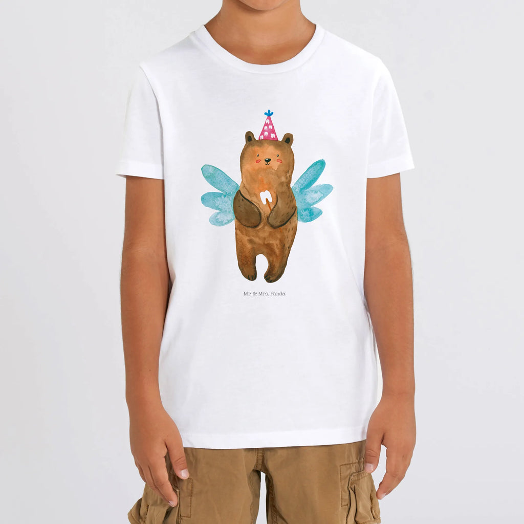 Organic Kinder T-Shirt Zahnfee Bär Kinder T-Shirt, Kinder T-Shirt Mädchen, Kinder T-Shirt Jungen, Bär, Teddy, Teddybär, Zahnfee, Fee, Milchzahn, Erster Zahn