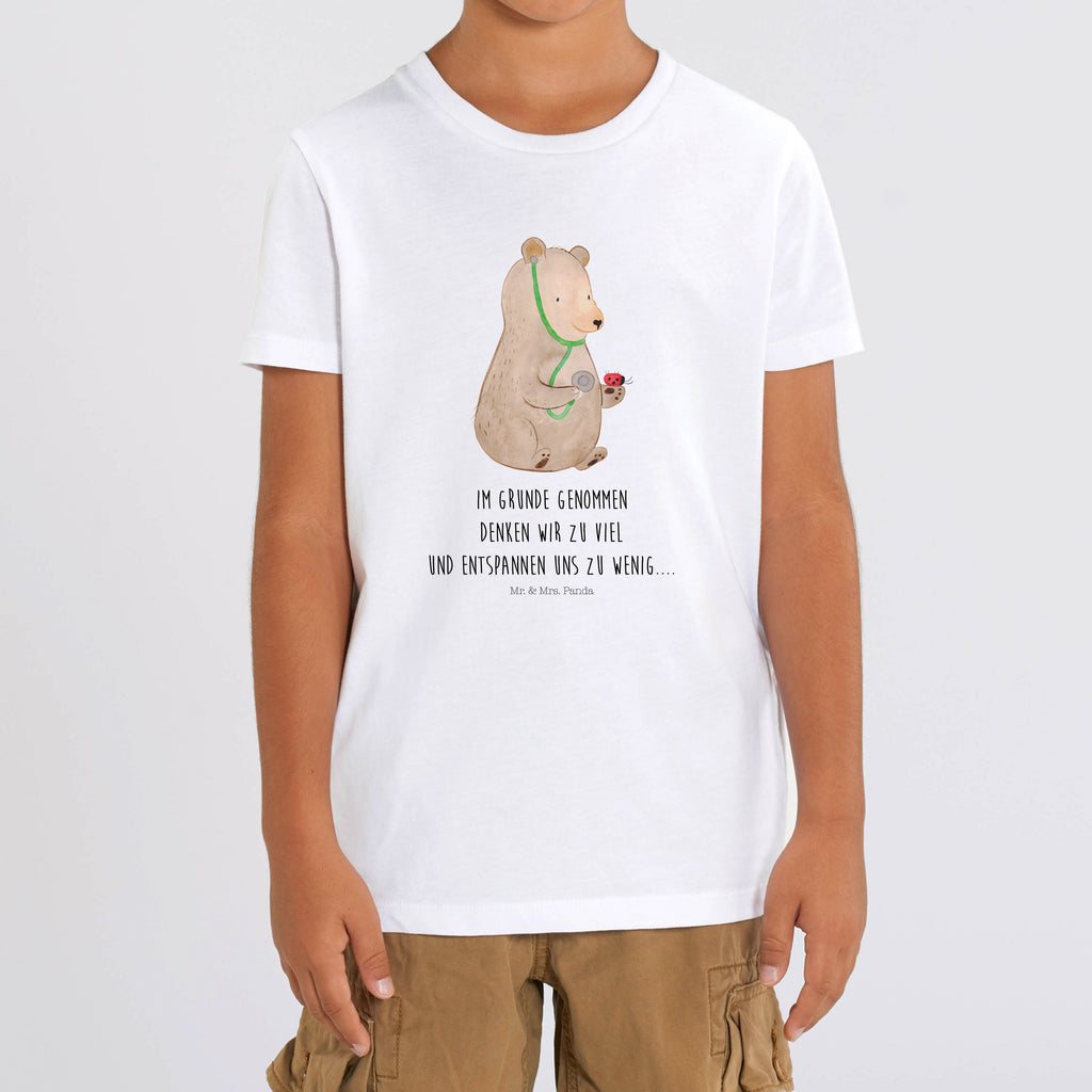 Organic Kinder T-Shirt Bär Arzt Kinder T-Shirt, Kinder T-Shirt Mädchen, Kinder T-Shirt Jungen, Bär, Teddy, Teddybär, Arzt, Ärztin, Doktor, Professor, Doktorin, Professorin