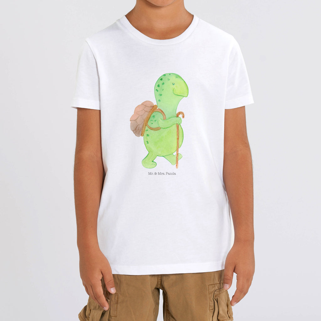 Organic Kinder T-Shirt Schildkröte Wanderer Kinder T-Shirt, Kinder T-Shirt Mädchen, Kinder T-Shirt Jungen, Schildkröte, Schildkröten, Motivation, Motivationsspruch, Motivationssprüche, Neuanfang