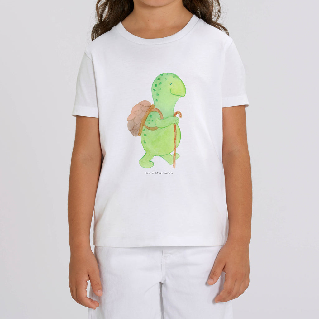 Organic Kinder T-Shirt Schildkröte Wanderer Kinder T-Shirt, Kinder T-Shirt Mädchen, Kinder T-Shirt Jungen, Schildkröte, Schildkröten, Motivation, Motivationsspruch, Motivationssprüche, Neuanfang