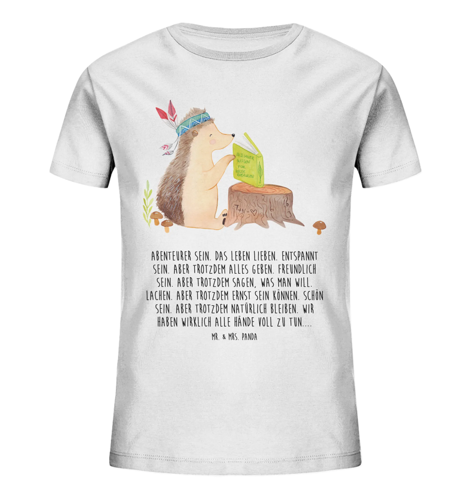 Organic Kinder T-Shirt Igel Indianer Kinder T-Shirt, Kinder T-Shirt Mädchen, Kinder T-Shirt Jungen, Waldtiere, Tiere, Igel, Indianer, Abenteuer, Lagerfeuer, Camping