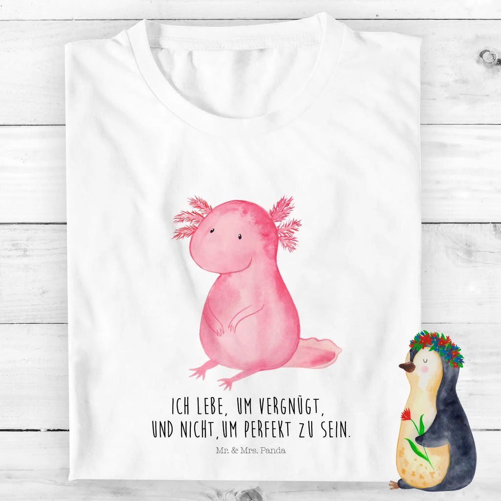 Organic Kinder T-Shirt Axolotl Kinder T-Shirt, Kinder T-Shirt Mädchen, Kinder T-Shirt Jungen, Axolotl, Molch, Axolot, vergnügt, fröhlich, zufrieden, Lebensstil, Weisheit, Lebensweisheit, Liebe, Freundin