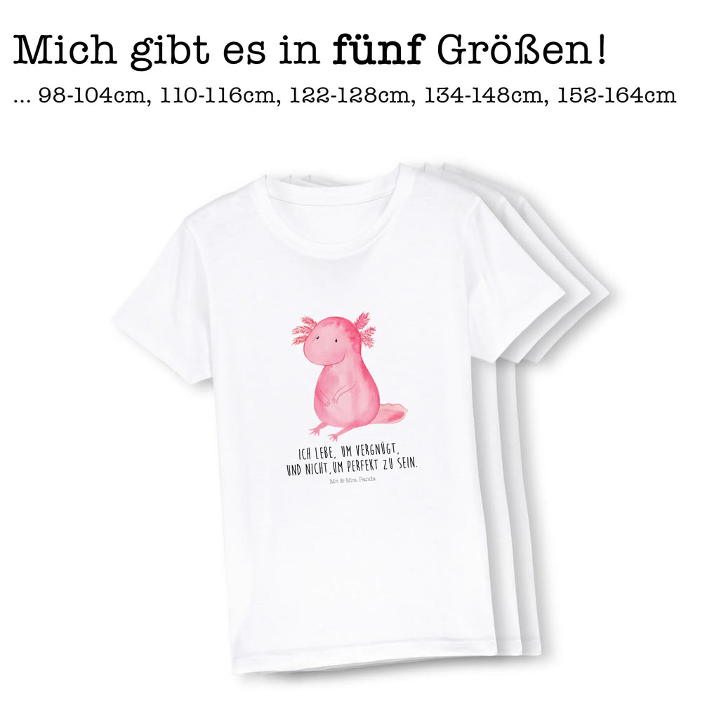 Organic Kinder T-Shirt Axolotl Kinder T-Shirt, Kinder T-Shirt Mädchen, Kinder T-Shirt Jungen, Axolotl, Molch, Axolot, vergnügt, fröhlich, zufrieden, Lebensstil, Weisheit, Lebensweisheit, Liebe, Freundin