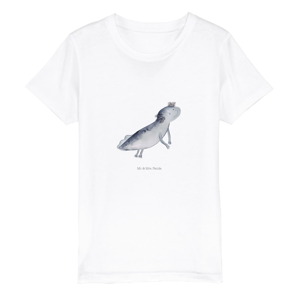 Organic Kinder T-Shirt Axolotl Schwimmen Kinder T-Shirt, Kinder T-Shirt Mädchen, Kinder T-Shirt Jungen, Axolotl, Molch, Axolot, Schwanzlurch, Lurch, Lurche, Problem, Probleme, Lösungen, Motivation