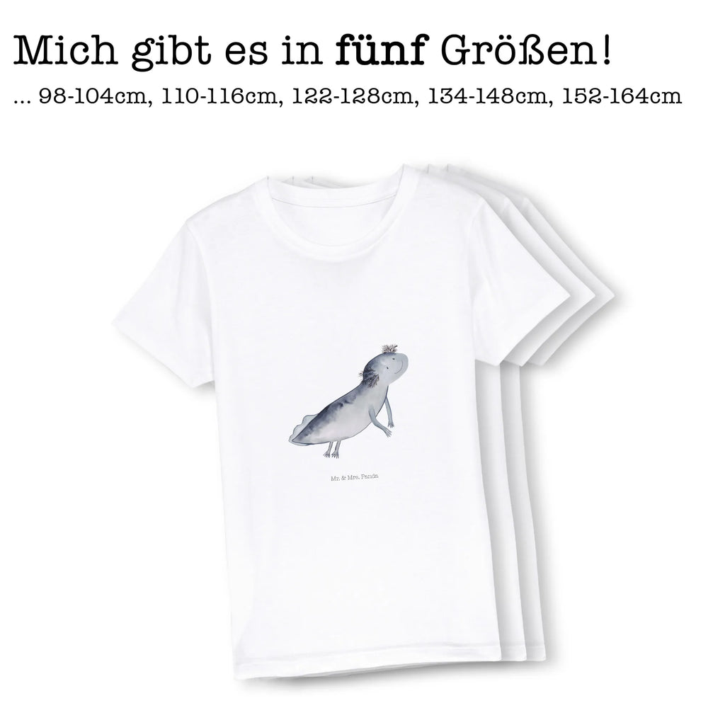 Organic Kinder T-Shirt Axolotl Schwimmen Kinder T-Shirt, Kinder T-Shirt Mädchen, Kinder T-Shirt Jungen, Axolotl, Molch, Axolot, Schwanzlurch, Lurch, Lurche, Problem, Probleme, Lösungen, Motivation