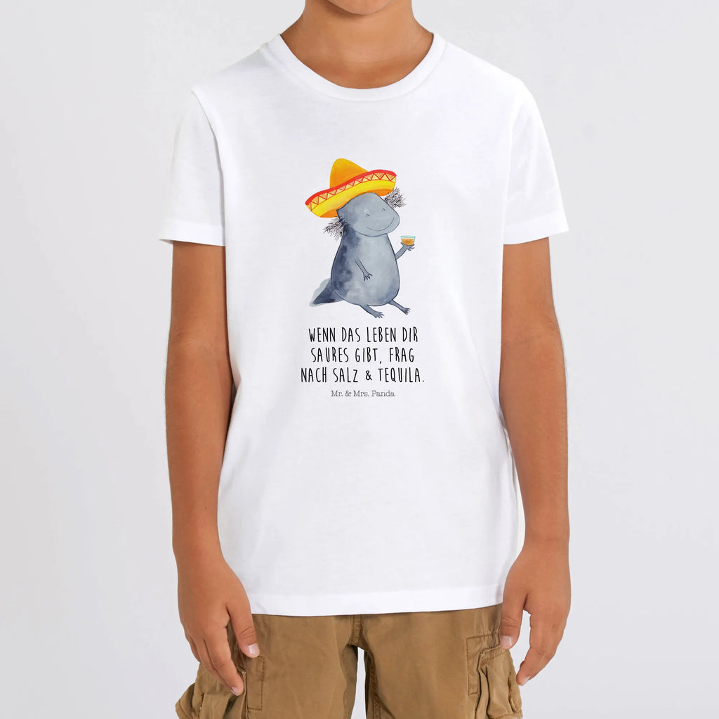 Organic Kinder T-Shirt Axolotl Tequila Kinder T-Shirt, Kinder T-Shirt Mädchen, Kinder T-Shirt Jungen, Axolotl, Molch, Mexico, Mexiko, Sombrero, Zitrone, Tequila, Motivation, Spruch, Schwanzlurch, Lurch, Lurche, Axolot, Feuerdrache, Feuersalamander