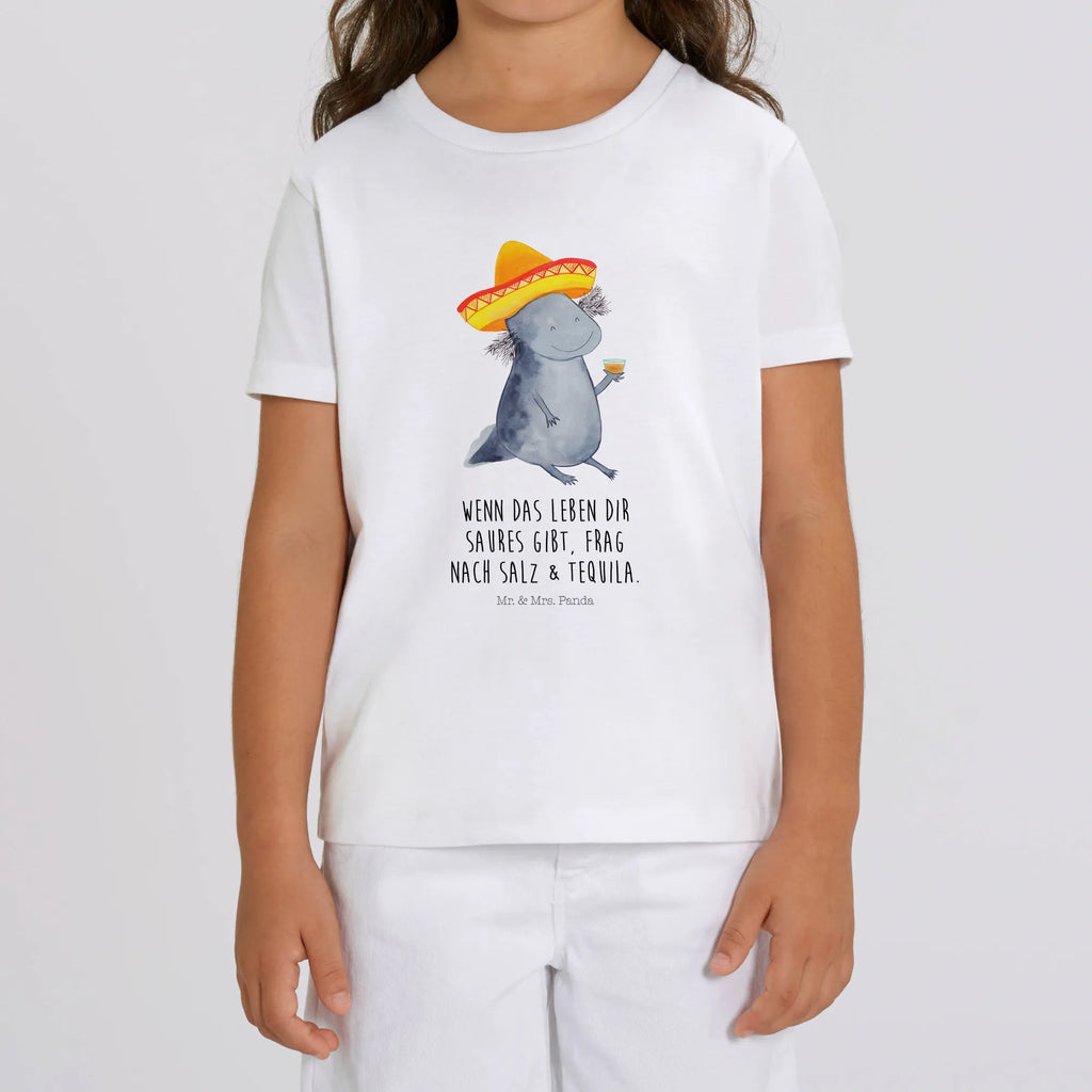 Organic Kinder T-Shirt Axolotl Tequila Kinder T-Shirt, Kinder T-Shirt Mädchen, Kinder T-Shirt Jungen, Axolotl, Molch, Mexico, Mexiko, Sombrero, Zitrone, Tequila, Motivation, Spruch, Schwanzlurch, Lurch, Lurche, Axolot, Feuerdrache, Feuersalamander