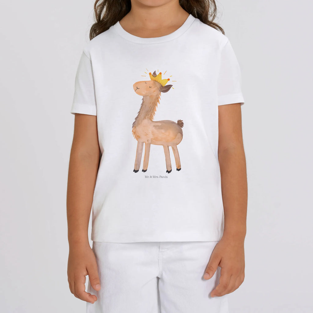 Organic Kinder T-Shirt Lama König Kinder T-Shirt, Kinder T-Shirt Mädchen, Kinder T-Shirt Jungen, Lama, Alpaka, Lamas, König, Königin, Freundin, Mama, Papa, Büro Kollege, Kollegin, Chef, Vorgesetzter, Abi, Abitur