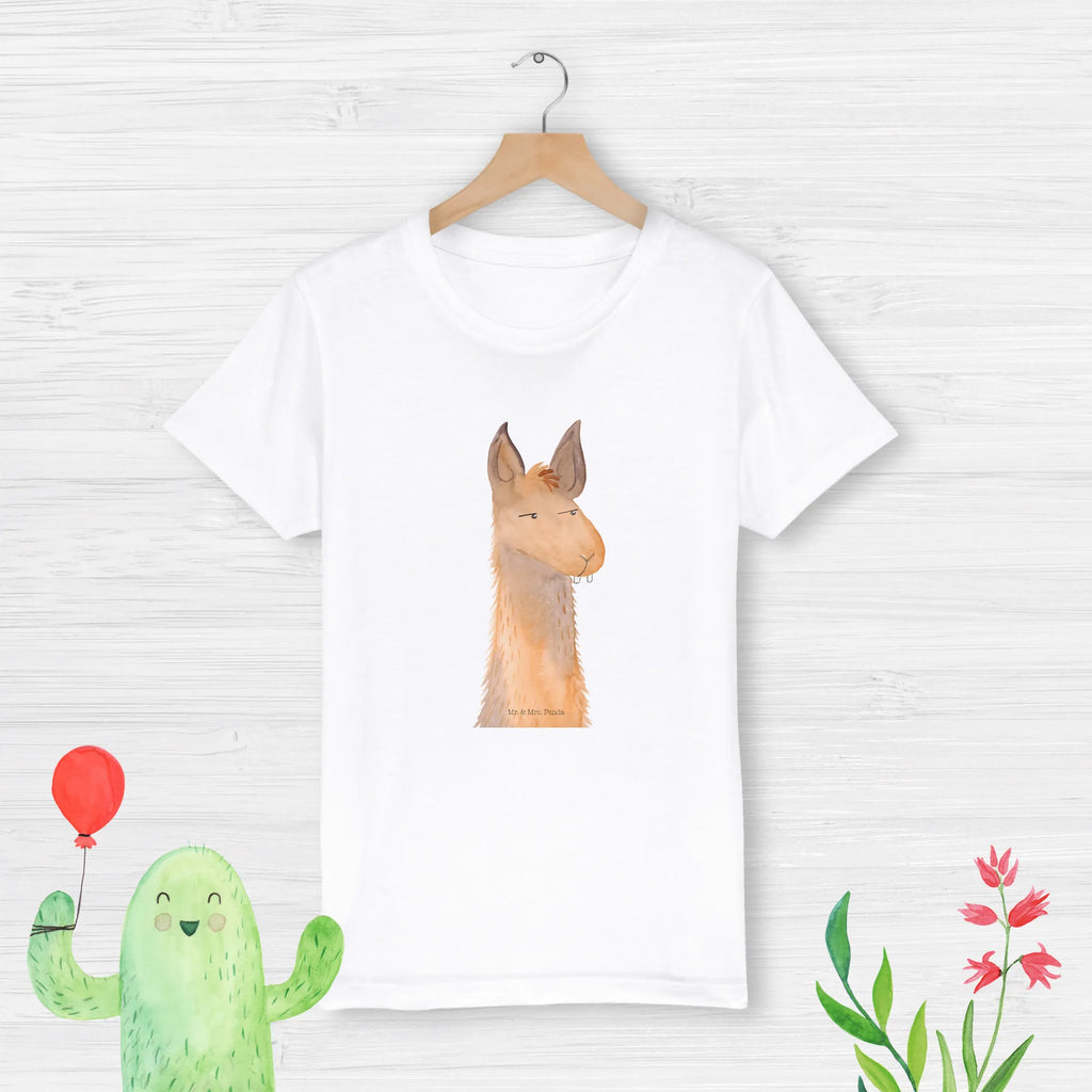 Organic Kinder T-Shirt Lamakopf genervt Kinder T-Shirt, Kinder T-Shirt Mädchen, Kinder T-Shirt Jungen, Lama, Alpaka, Lamas, Recht haben, genervt sein, Freundin, beste Freundin, Partnerin, Büro, Büroalltag, Chef, Chefin, Azubi