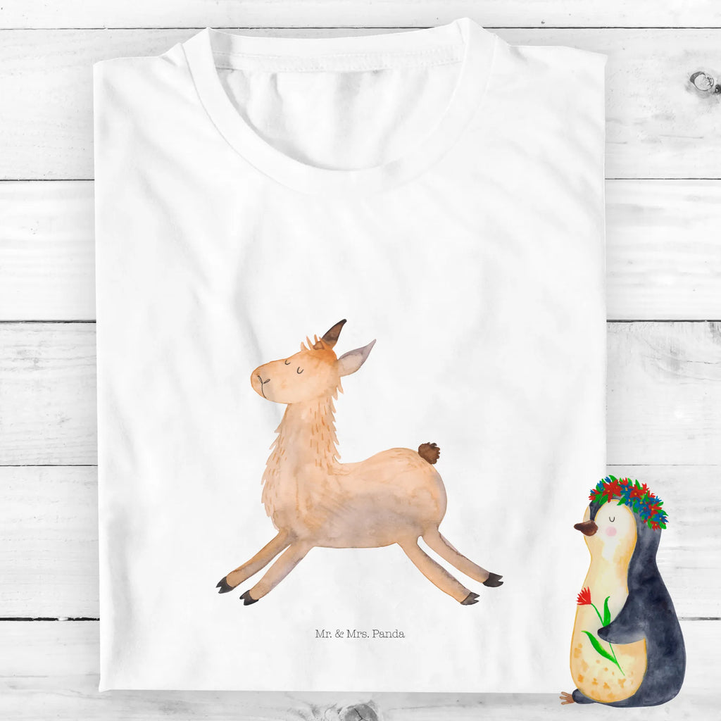 Organic Kinder T-Shirt Lama Springen Kinder T-Shirt, Kinder T-Shirt Mädchen, Kinder T-Shirt Jungen, Lama, Alpaka, Lamas, Lieblingstag, Happy day, fröhlich, Glück, Freundin, Liebeskummer, Neustart, guten Morgen, Start, Prüfung, Abitur