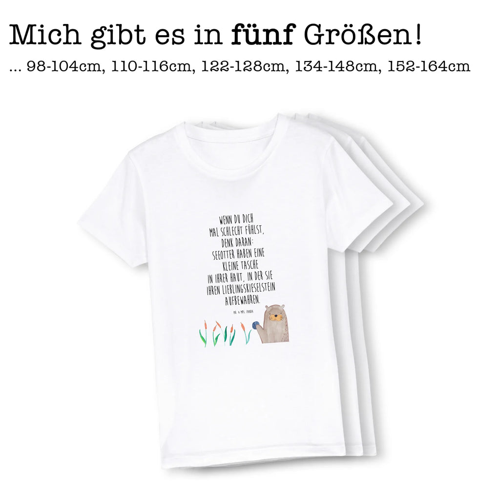 Organic Kinder T-Shirt Otter Stein Kinder T-Shirt, Kinder T-Shirt Mädchen, Kinder T-Shirt Jungen, Otter, Fischotter, Seeotter, Otter Seeotter See Otter