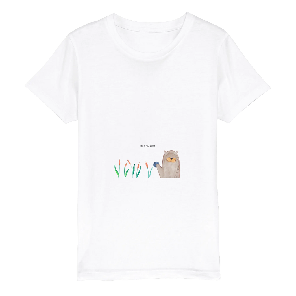 Organic Kinder T-Shirt Otter Stein Kinder T-Shirt, Kinder T-Shirt Mädchen, Kinder T-Shirt Jungen, Otter, Fischotter, Seeotter, Otter Seeotter See Otter