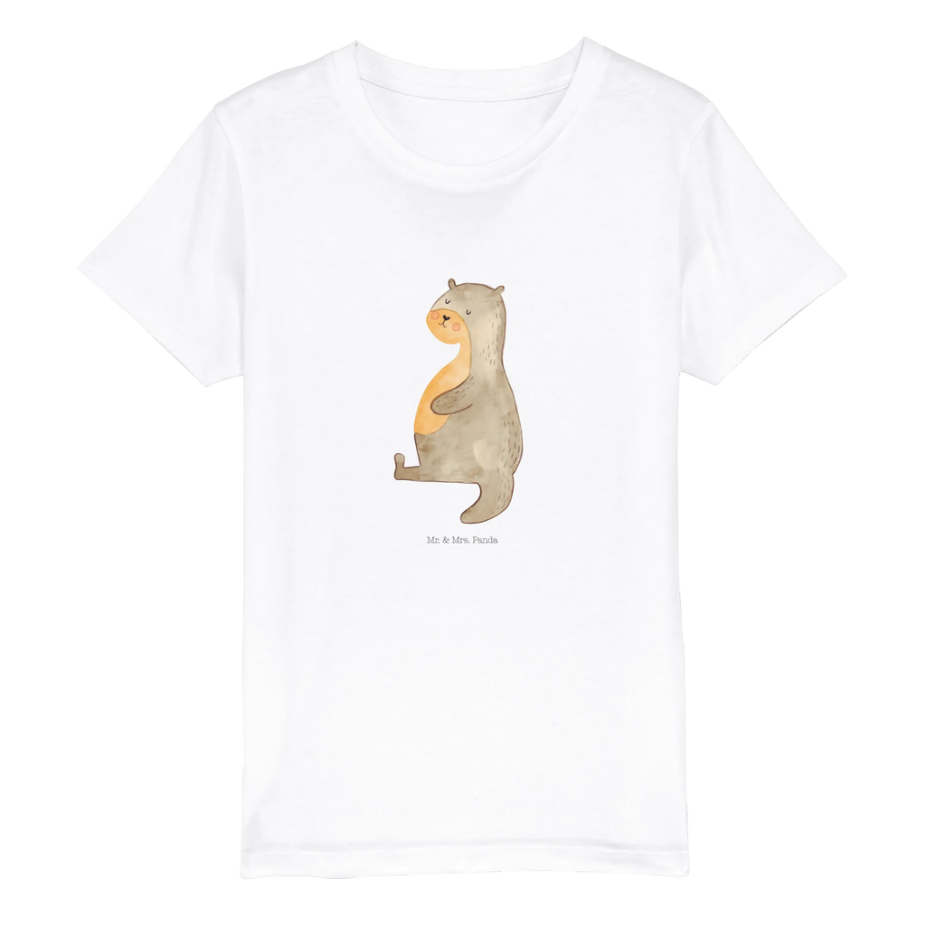 Organic Kinder T-Shirt Otter Bauch Kinder T-Shirt, Kinder T-Shirt Mädchen, Kinder T-Shirt Jungen, Otter, Fischotter, Seeotter, Otter Seeotter See Otter