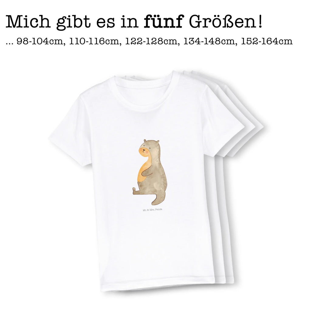 Organic Kinder T-Shirt Otter Bauch Kinder T-Shirt, Kinder T-Shirt Mädchen, Kinder T-Shirt Jungen, Otter, Fischotter, Seeotter, Otter Seeotter See Otter