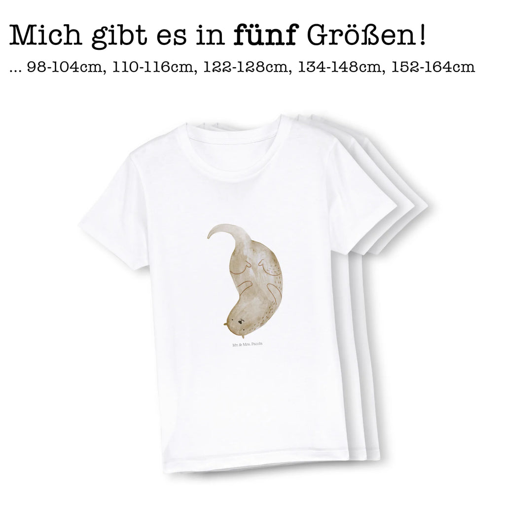 Organic Kinder T-Shirt Otter Kopfüber Kinder T-Shirt, Kinder T-Shirt Mädchen, Kinder T-Shirt Jungen, Otter, Fischotter, Seeotter, Otter Seeotter See Otter