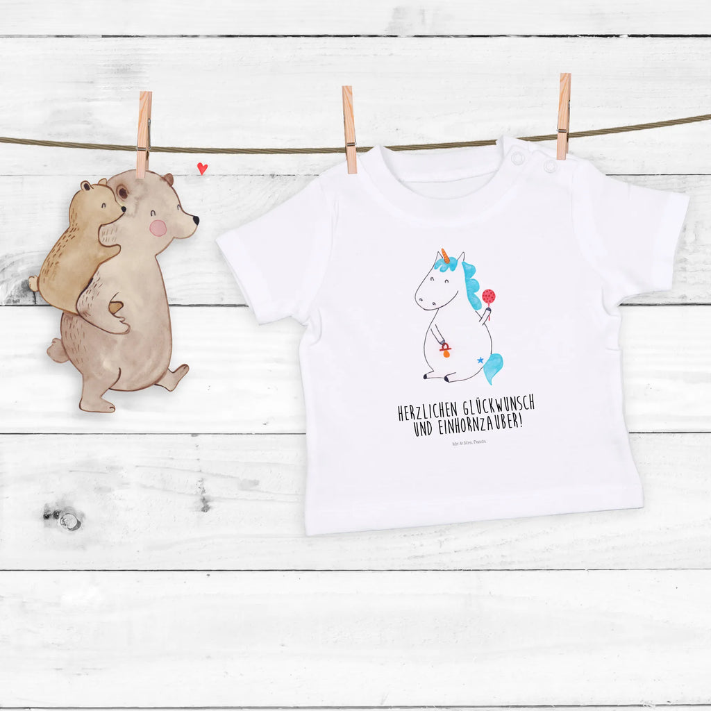 Organic Baby Shirt Einhorn Baby Baby T-Shirt, Jungen Baby T-Shirt, Mädchen Baby T-Shirt, Shirt, Einhorn, Einhörner, Einhorn Deko, Pegasus, Unicorn, Mutter, Geburt, Geburtstag, erstes Kind, Baby, Babyglück, Nachwuchs, Eltern, Party, Kind, Schnuller