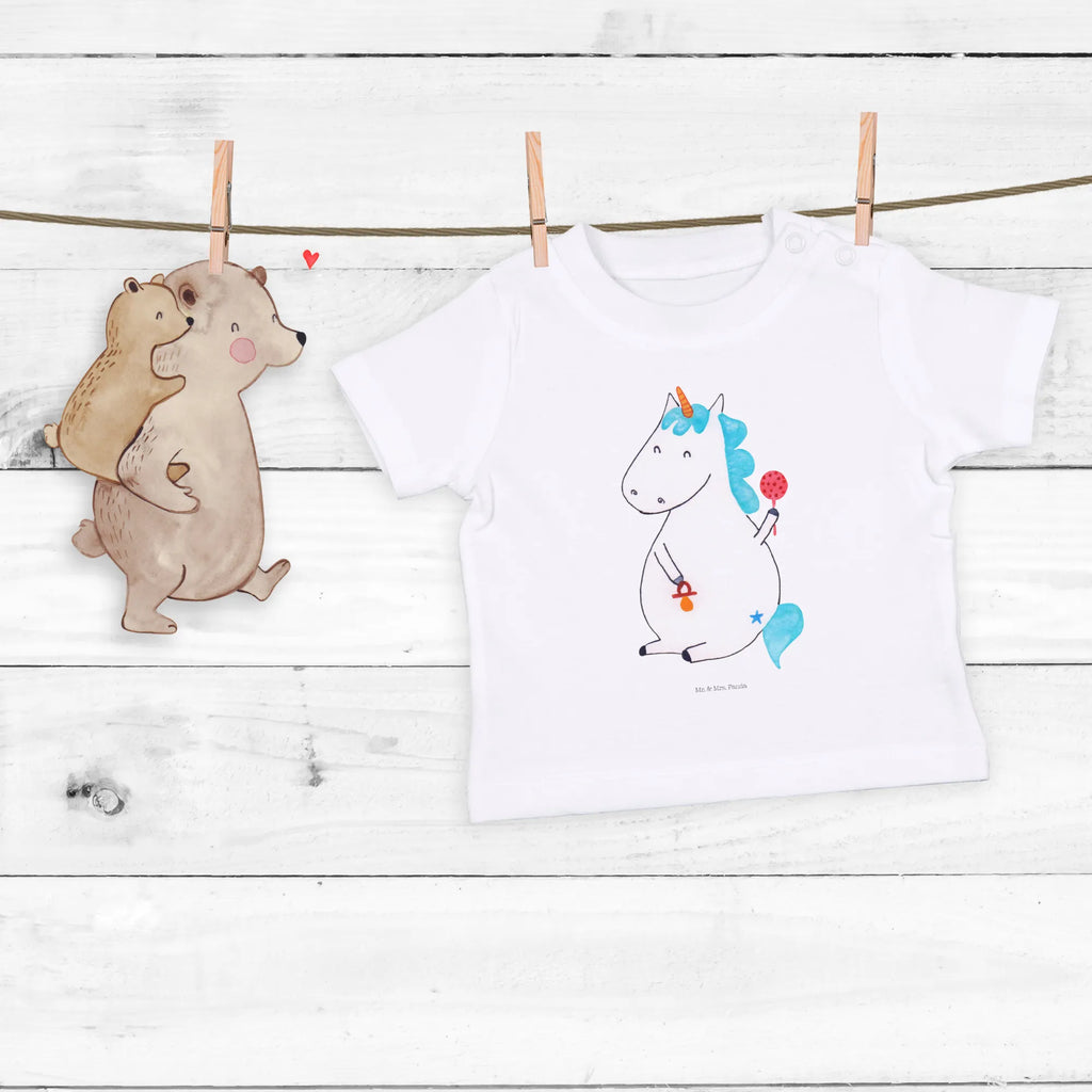 Organic Baby Shirt Einhorn Baby Baby T-Shirt, Jungen Baby T-Shirt, Mädchen Baby T-Shirt, Shirt, Einhorn, Einhörner, Einhorn Deko, Pegasus, Unicorn, Mutter, Geburt, Geburtstag, erstes Kind, Baby, Babyglück, Nachwuchs, Eltern, Party, Kind, Schnuller