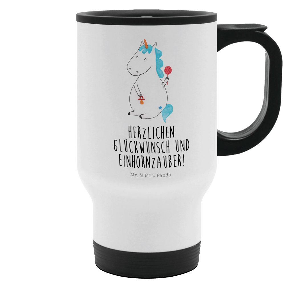 Thermobecher Einhorn Baby Thermobecher, To Go Becher, Thermotasse, Kaffeebecher, Isolierbecher, Thermobecher To Go, Warmhaltetasse, Edelstahlbecher, Reisebecher, Tasse mit Deckel, Thermobecher für 400 ml, Kaffeetasse zum Mitnehmen, Tasse zum Mitnehmen, Spülmaschinenfest, Einhorn, Einhörner, Einhorn Deko, Pegasus, Unicorn, Mutter, Geburt, Geburtstag, erstes Kind, Baby, Babyglück, Nachwuchs, Eltern, Party, Kind, Schnuller