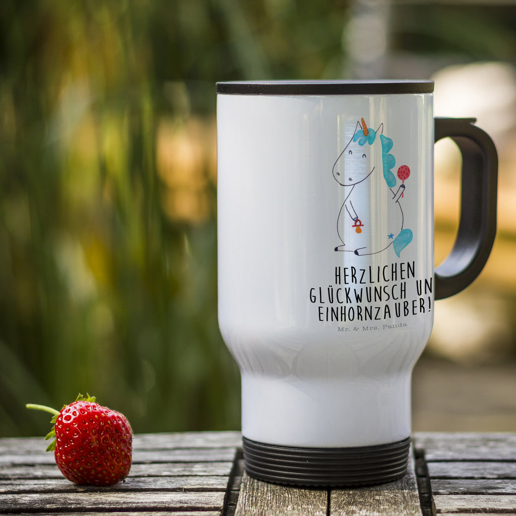 Thermobecher Einhorn Baby Thermobecher, To Go Becher, Thermotasse, Kaffeebecher, Isolierbecher, Thermobecher To Go, Warmhaltetasse, Edelstahlbecher, Reisebecher, Tasse mit Deckel, Thermobecher für 400 ml, Kaffeetasse zum Mitnehmen, Tasse zum Mitnehmen, Spülmaschinenfest, Einhorn, Einhörner, Einhorn Deko, Pegasus, Unicorn, Mutter, Geburt, Geburtstag, erstes Kind, Baby, Babyglück, Nachwuchs, Eltern, Party, Kind, Schnuller