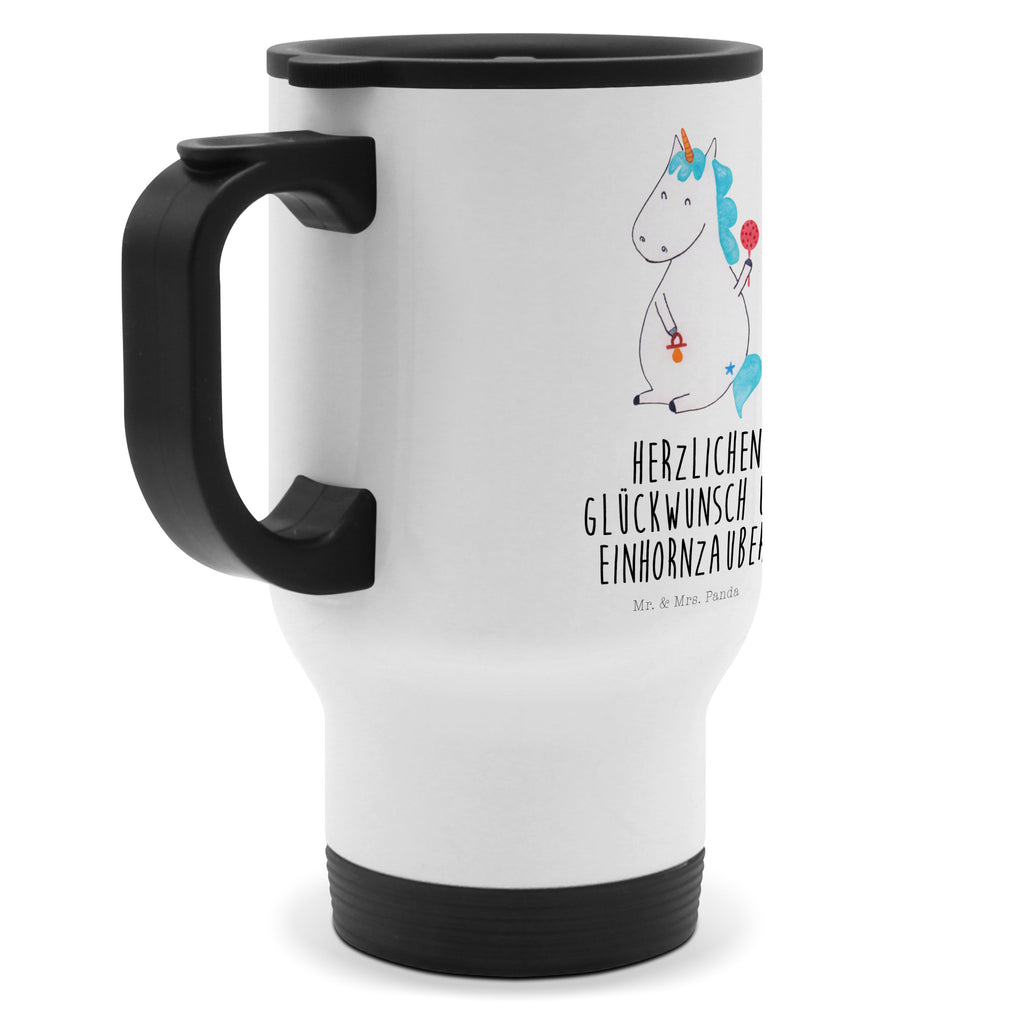 Thermobecher Einhorn Baby Thermobecher, To Go Becher, Thermotasse, Kaffeebecher, Isolierbecher, Thermobecher To Go, Warmhaltetasse, Edelstahlbecher, Reisebecher, Tasse mit Deckel, Thermobecher für 400 ml, Kaffeetasse zum Mitnehmen, Tasse zum Mitnehmen, Spülmaschinenfest, Einhorn, Einhörner, Einhorn Deko, Pegasus, Unicorn, Mutter, Geburt, Geburtstag, erstes Kind, Baby, Babyglück, Nachwuchs, Eltern, Party, Kind, Schnuller