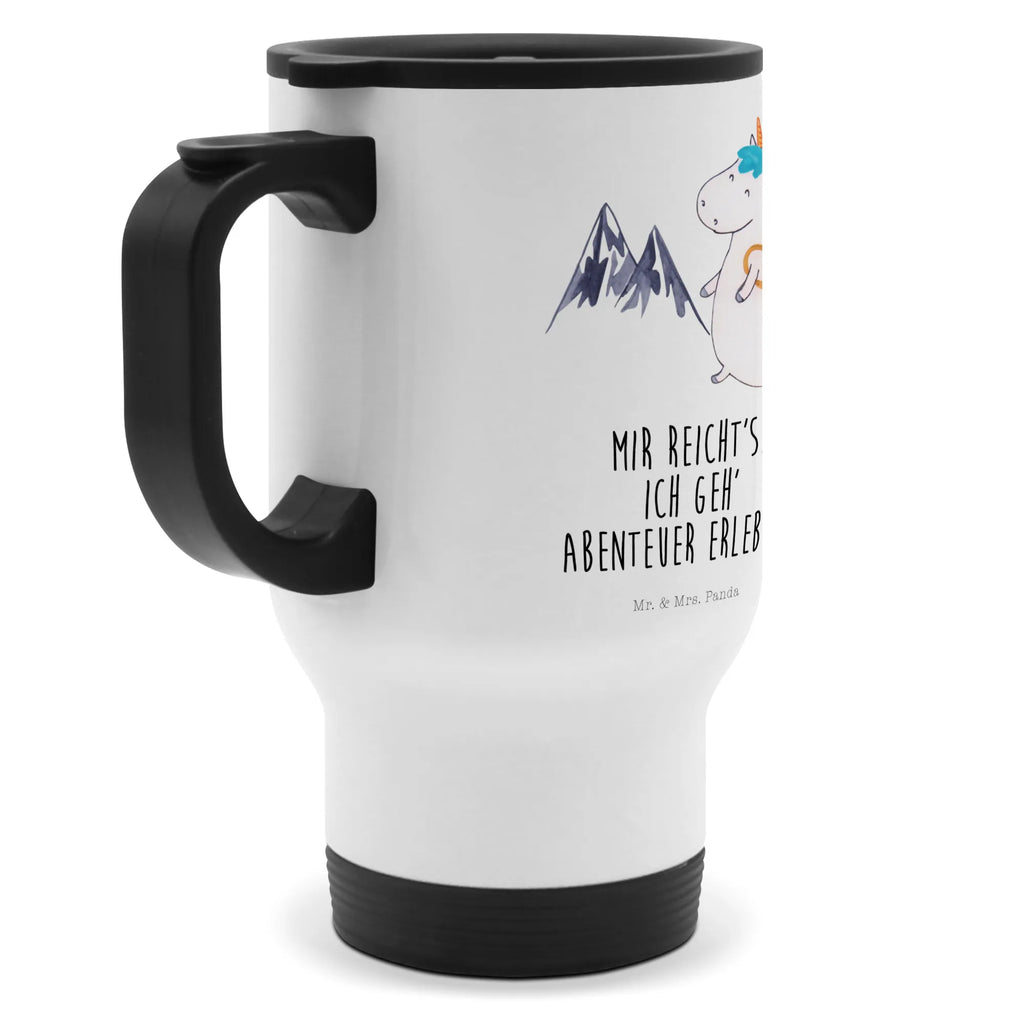 Thermobecher Einhorn Bergsteiger Thermobecher, To Go Becher, Thermotasse, Kaffeebecher, Isolierbecher, Thermobecher To Go, Warmhaltetasse, Edelstahlbecher, Reisebecher, Tasse mit Deckel, Thermobecher für 400 ml, Kaffeetasse zum Mitnehmen, Tasse zum Mitnehmen, Spülmaschinenfest, Einhorn, Einhörner, Einhorn Deko, Unicorn, Bergsteiger, Abenteuer, Berge, Abenteurer, Weltenbummler, Weltreise, Reisen, Urlaub, Entdecker