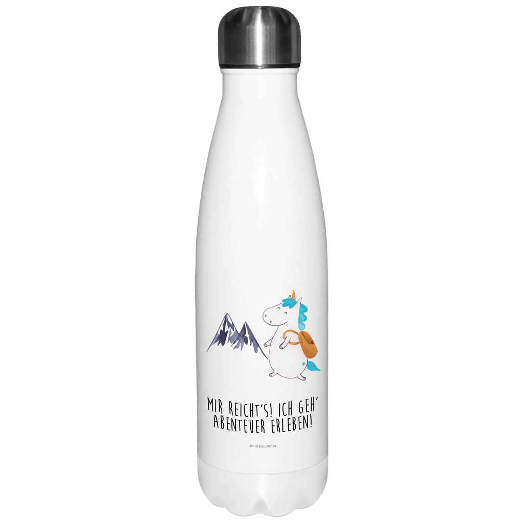 Thermosflasche Einhorn Bergsteiger Isolierflasche, Thermoflasche, Trinkflasche, Thermos, Edelstahl, Einhorn, Einhörner, Einhorn Deko, Pegasus, Unicorn, Bergsteiger, Abenteuer, Berge, Abenteurer, Weltenbummler, Weltreise, Reisen, Urlaub, Entdecker