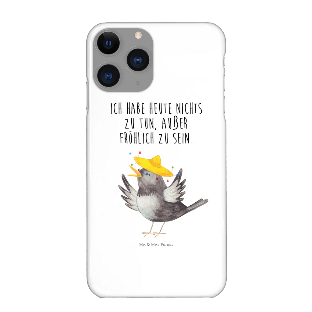 Handyhülle Rabe Sombrero Handyhülle, Handycover, Cover, Handy, Hülle, Iphone 10, Iphone X, Tiermotive, Gute Laune, lustige Sprüche, Tiere, Rabe, Vogel, Vögel, Spruch positiv, fröhlich sein, glücklich sein, Glück Spruch, froh, Elster, Motivation