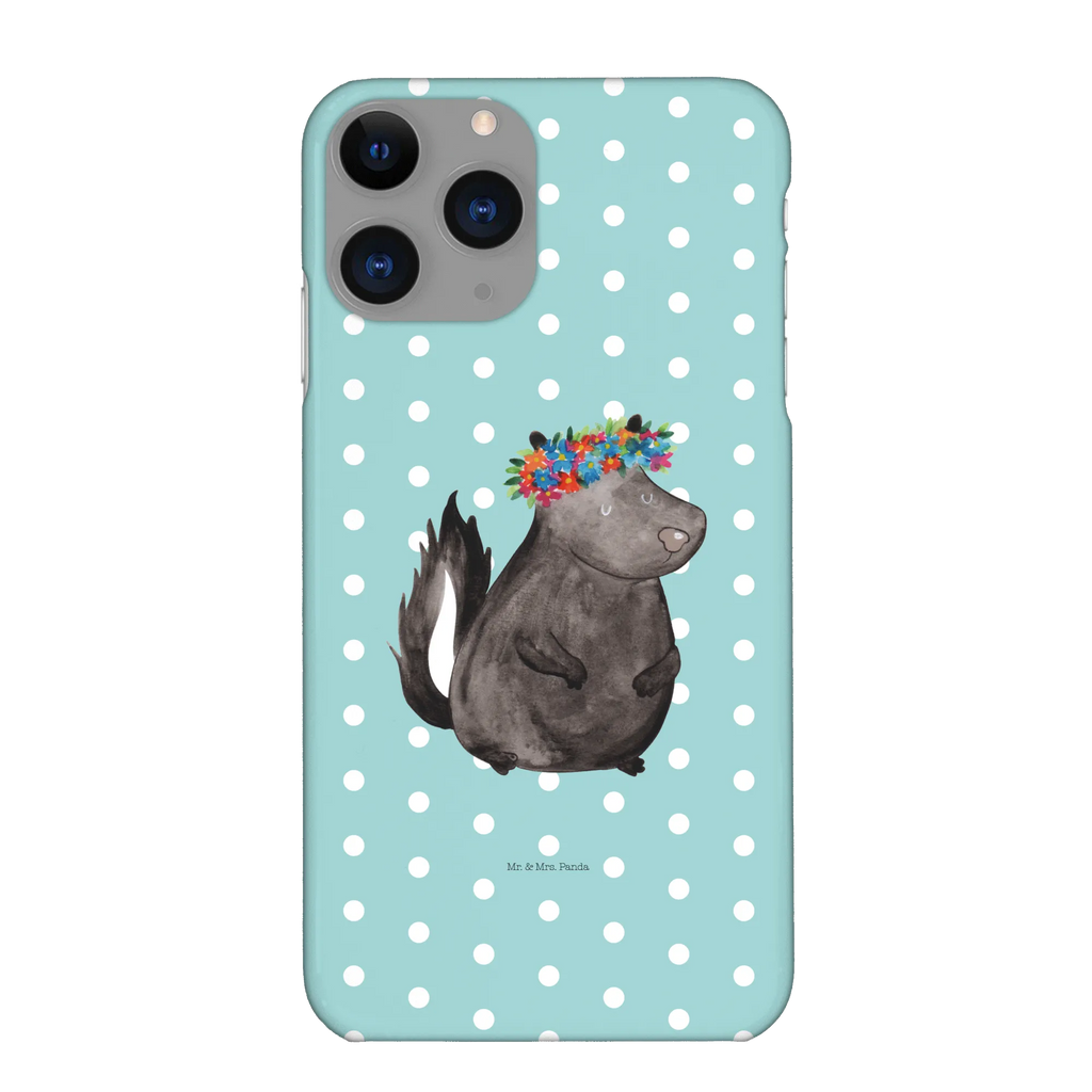 Handyhülle Stinktier Mädchen Handyhülle, Handycover, Cover, Handy, Hülle, Iphone 10, Iphone X, Stinktier, Skunk, Wildtier, Raubtier, Stinker, Stinki, Yoga, Namaste