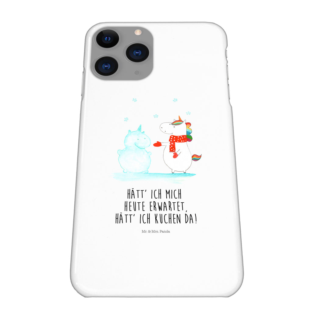 Handyhülle Einhorn Schneemann Handyhülle, Handycover, Cover, Handy, Hülle, Iphone 10, Iphone X, Einhorn, Einhörner, Einhorn Deko, Pegasus, Unicorn, Schneemann, Winter, Schnee, Kuchen, Weihnachten, kalt, Mütze, Handschuhe, X-Mas