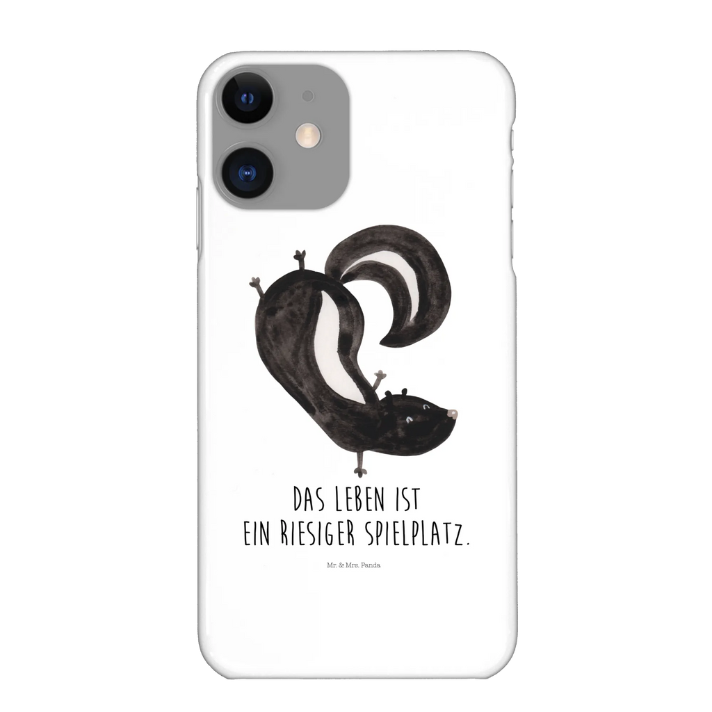 Handyhülle Stinktier Handstand Handyhülle, Handycover, Cover, Handy, Hülle, Iphone 10, Iphone X, Stinktier, Skunk, Wildtier, Raubtier, Stinker, Stinki, Spielplatz, verpielt, Kind