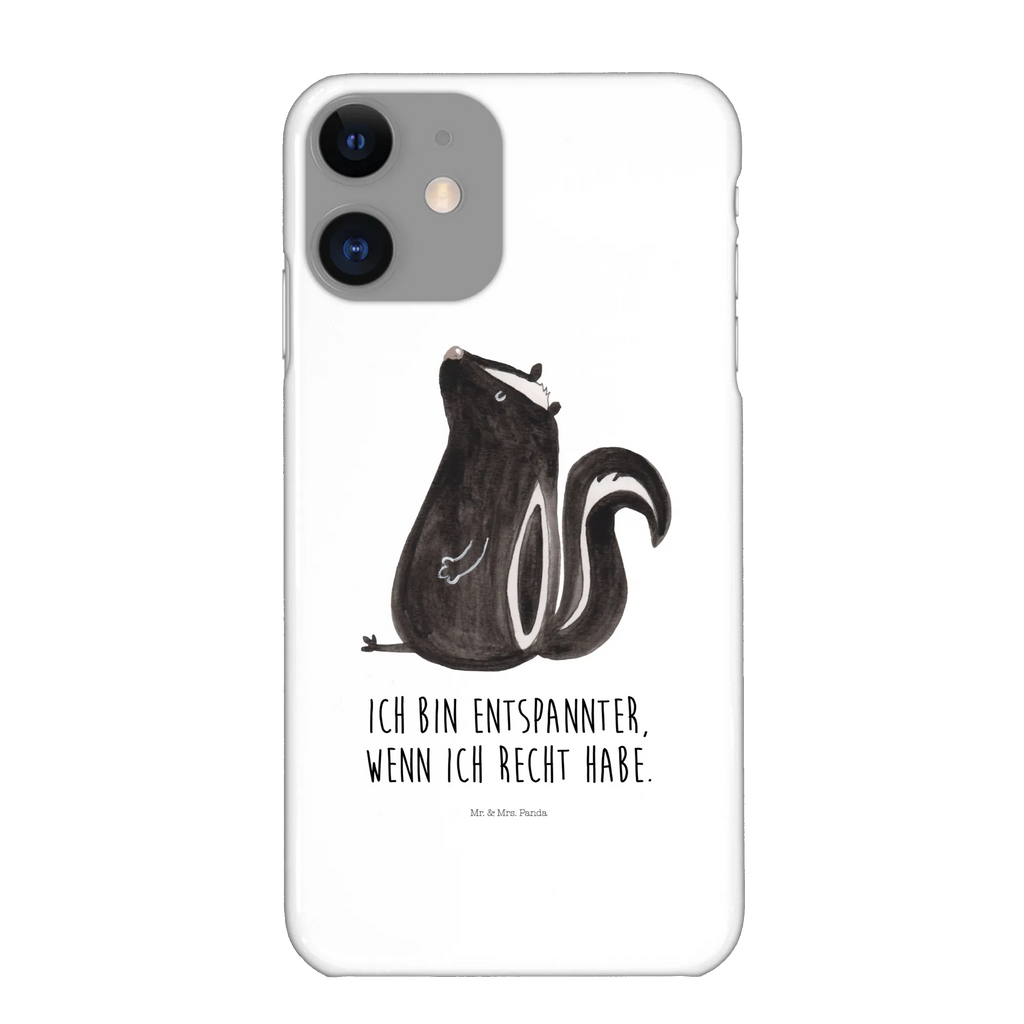 Handyhülle Stinktier Sitzen Handyhülle, Handycover, Cover, Handy, Hülle, Iphone 10, Iphone X, Stinktier, Skunk, Wildtier, Raubtier, Stinker, Stinki, Spruch, Büro, Recht, Besserwisser