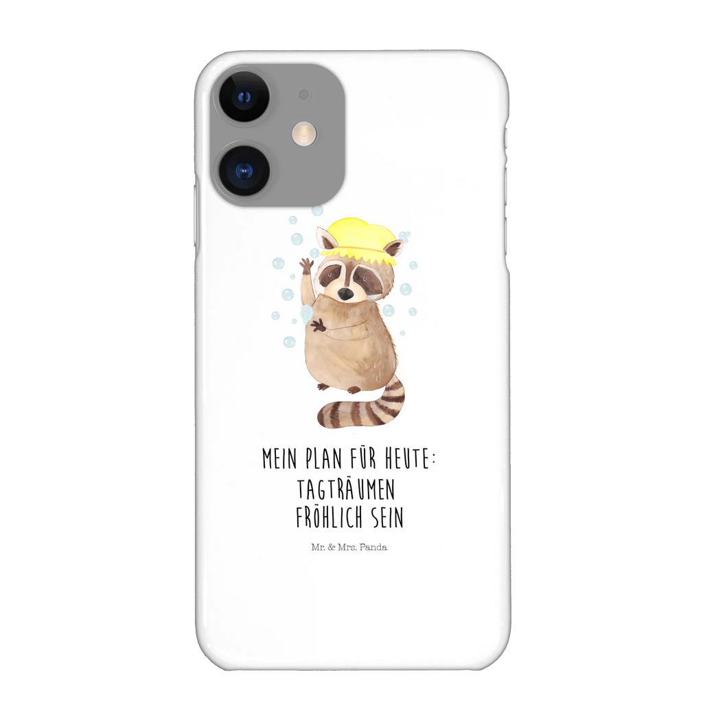 Handyhülle Waschbär Handyhülle, Handycover, Cover, Handy, Hülle, Iphone 10, Iphone X, Tiermotive, Gute Laune, lustige Sprüche, Tiere, Waschbär, Tagträumen, Plan, Fröhlich, waschen, Seifenblasen