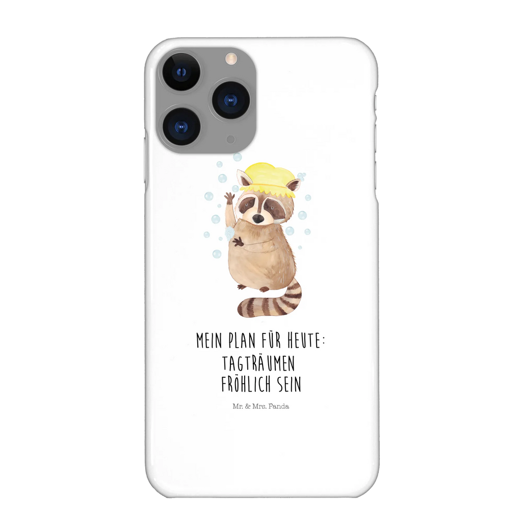 Handyhülle Waschbär Handyhülle, Handycover, Cover, Handy, Hülle, Iphone 10, Iphone X, Tiermotive, Gute Laune, lustige Sprüche, Tiere, Waschbär, Tagträumen, Plan, Fröhlich, waschen, Seifenblasen