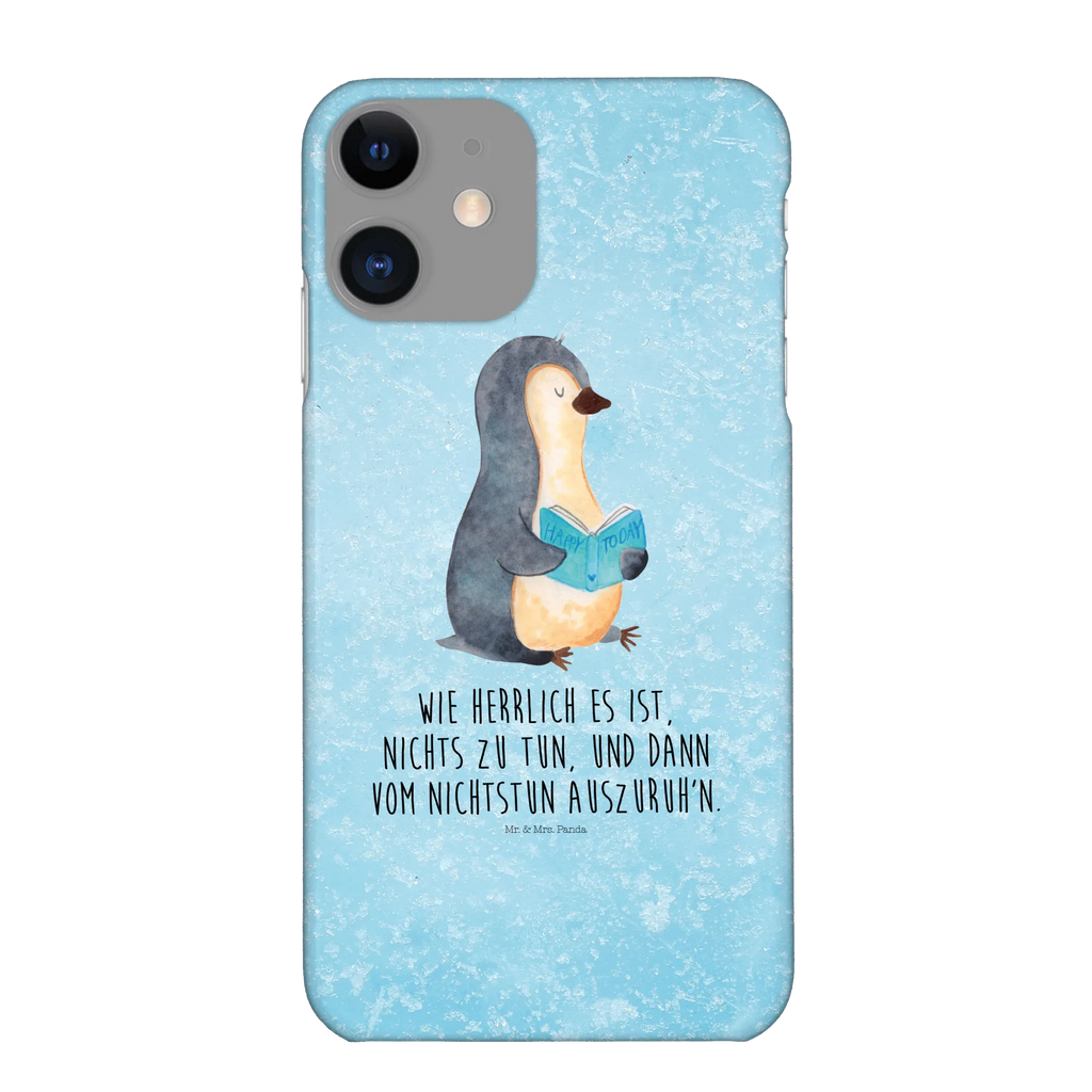 Handyhülle Pinguin Buch Handyhülle, Handycover, Cover, Handy, Hülle, Iphone 10, Iphone X, Pinguin, Pinguine, Buch, Lesen, Bücherwurm, Nichtstun, Faulenzen, Ferien, Urlaub, Freizeit