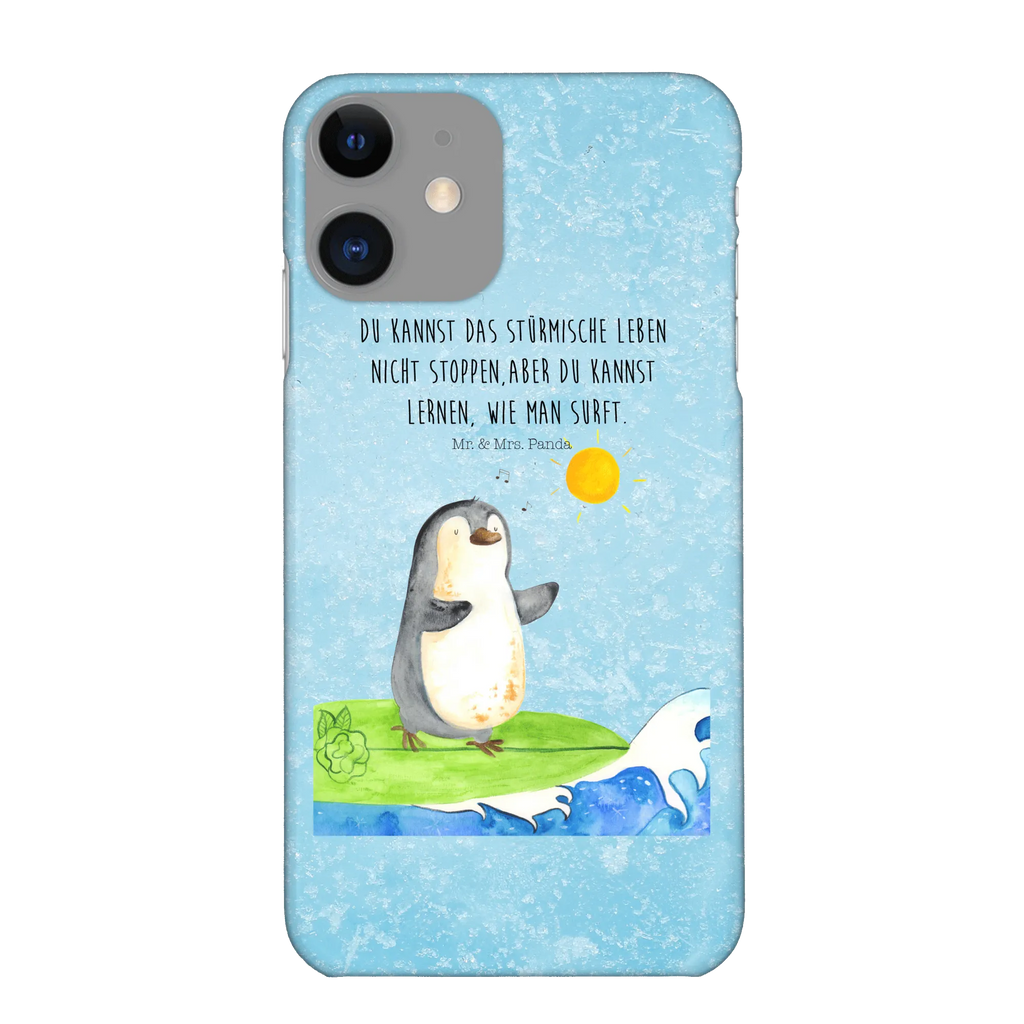 Handyhülle Pinguin Surfer Handyhülle, Handycover, Cover, Handy, Hülle, Iphone 10, Iphone X, Pinguin, Pinguine, surfen, Surfer, Hawaii, Urlaub, Wellen, Wellen reiten, Portugal