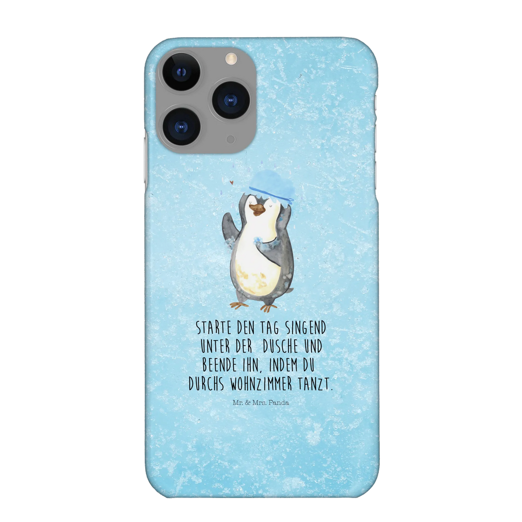 Handyhülle Pinguin Duschen Handyhülle, Handycover, Cover, Handy, Hülle, Iphone 10, Iphone X, Pinguin, Pinguine, Dusche, duschen, Lebensmotto, Motivation, Neustart, Neuanfang, glücklich sein