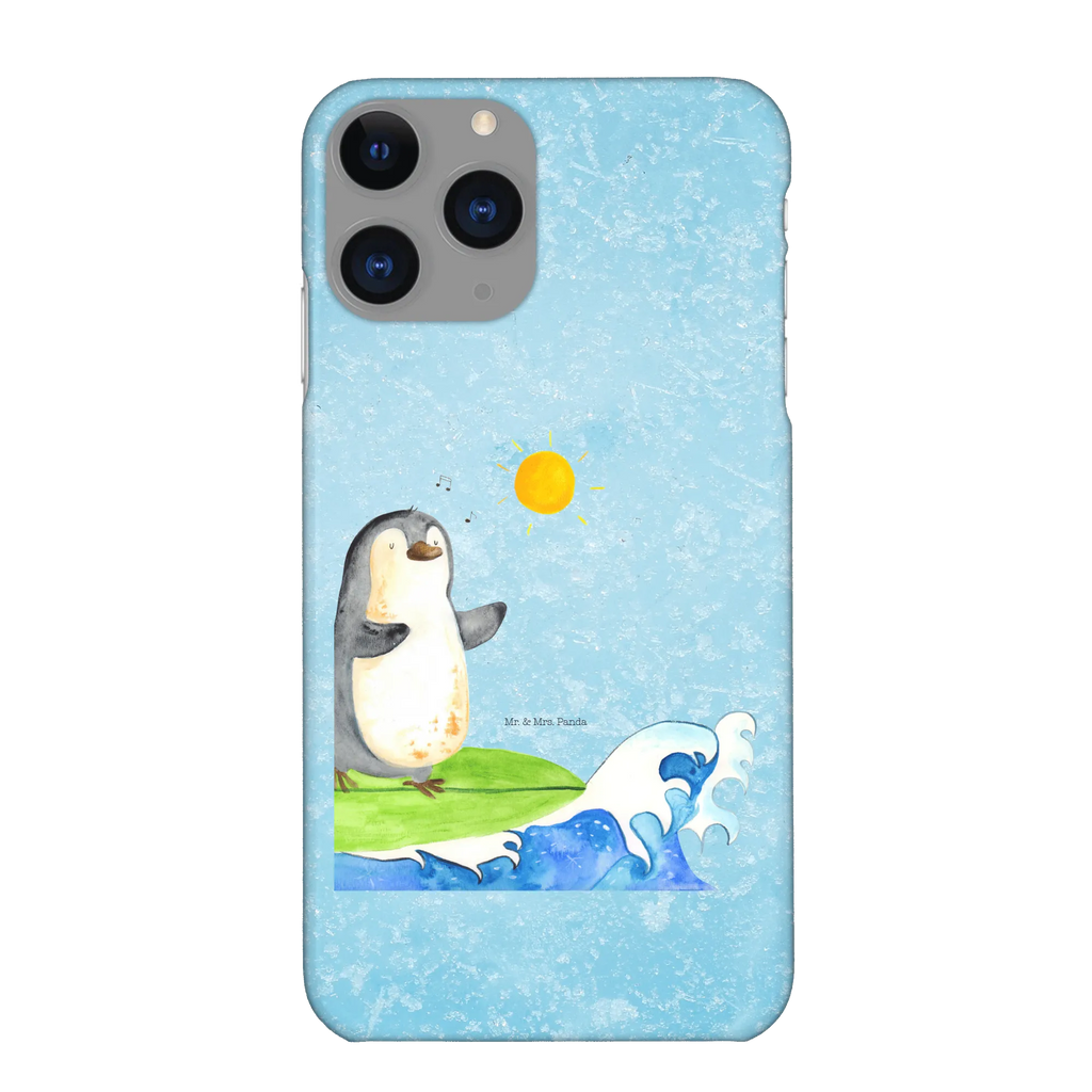 Handyhülle Pinguin Surfer Handyhülle, Handycover, Cover, Handy, Hülle, Iphone 10, Iphone X, Pinguin, Pinguine, surfen, Surfer, Hawaii, Urlaub, Wellen, Wellen reiten, Portugal