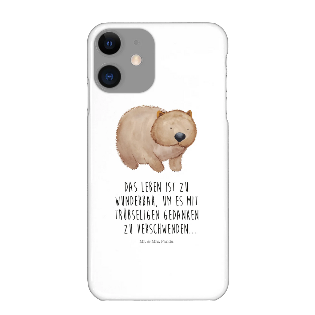 Handyhülle Wombat Handyhülle, Handycover, Cover, Handy, Hülle, Iphone 10, Iphone X, Tiermotive, Gute Laune, lustige Sprüche, Tiere, Wombat, Das Leben ist schön, Motivation, Spruch, Australien