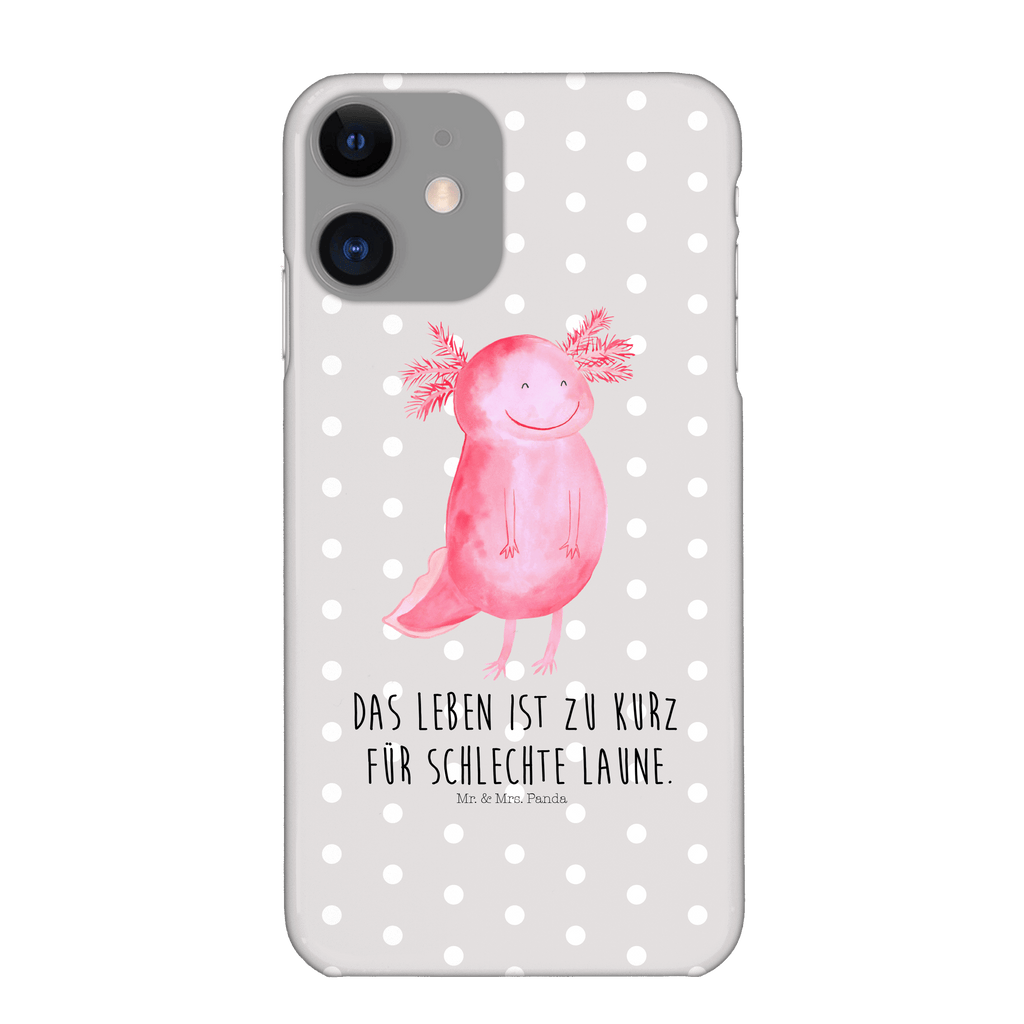 Handyhülle Axolotl Glücklich Handyhülle, Handycover, Cover, Handy, Hülle, Iphone 10, Iphone X, Axolotl, Molch, Axolot, Schwanzlurch, Lurch, Lurche, Motivation, gute Laune